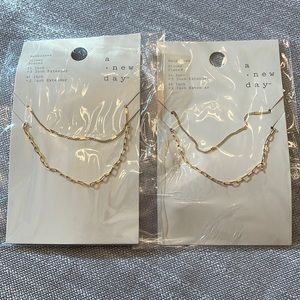 Two a new day silver plated necklaces